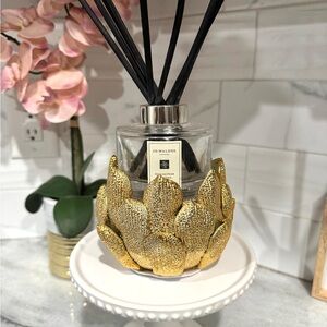 Gold Decorative  lotus flower Petal candle holder